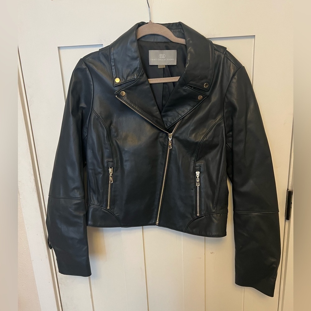 TART COLLECTIONS Genuine Leather Moto Jacket Size Large